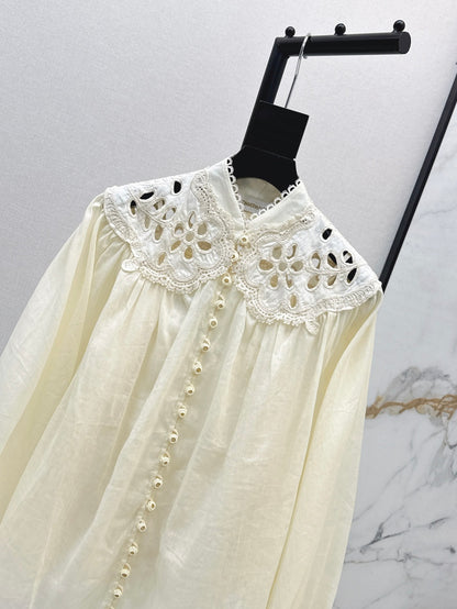 Zimm 25ss embroidered shirt