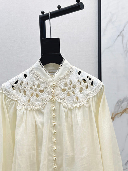 Zimm 25ss embroidered shirt