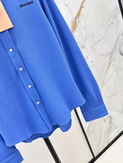 Miu 25fw embroidered shirt