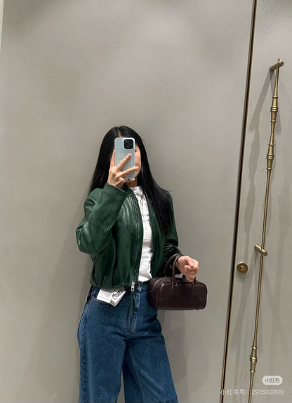 Loe 25ss leather jacket