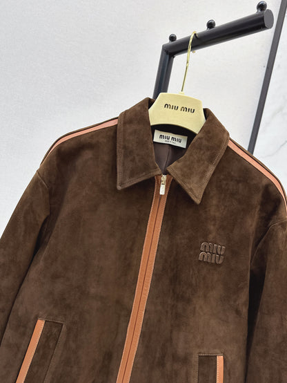 Miu 25fw suede jacket