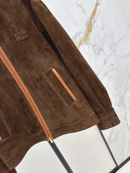 Miu 25fw suede jacket