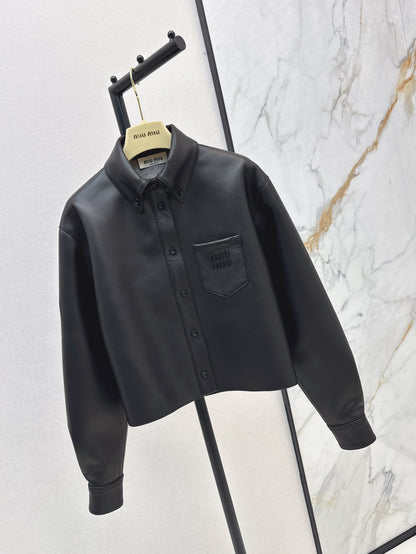 Miu 25fw leather jacket