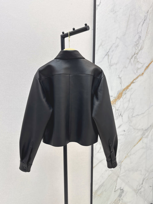 Miu 25fw leather jacket