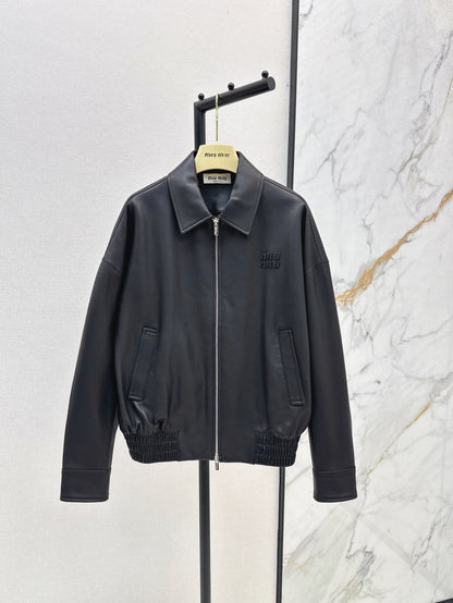 Miu 25fw leather jacket