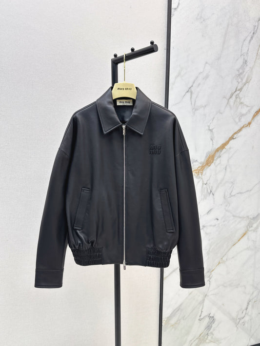 Miu 25fw leather jacket