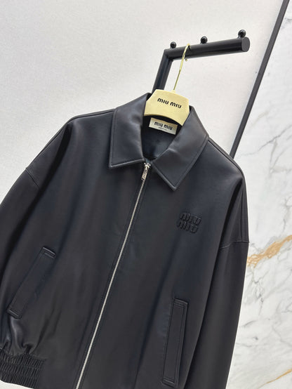 Miu 25fw leather jacket