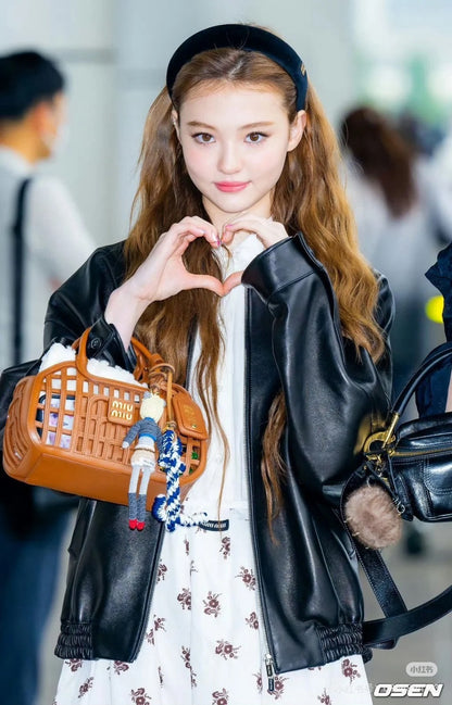 Miu 25fw leather jacket
