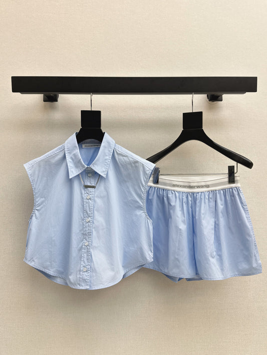 Wang 25ss vest short set