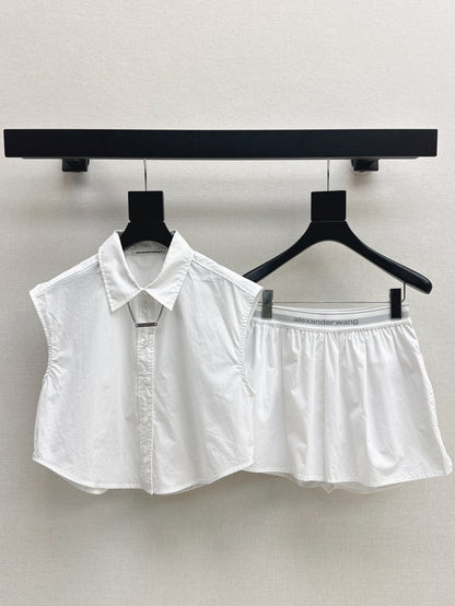 Wang 25ss vest short set