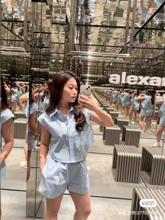 Wang 25ss vest short set