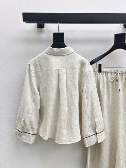 Brun 25fw linen suit