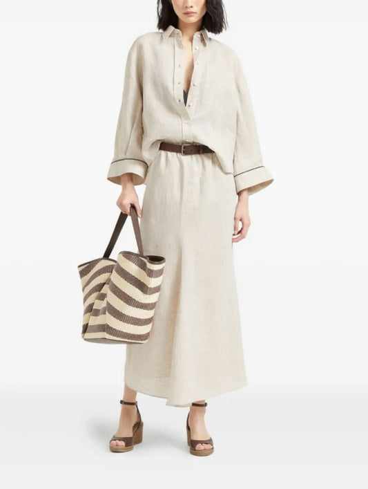 Brun 25fw linen suit