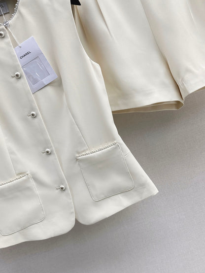 Chan 25ss beaded suit