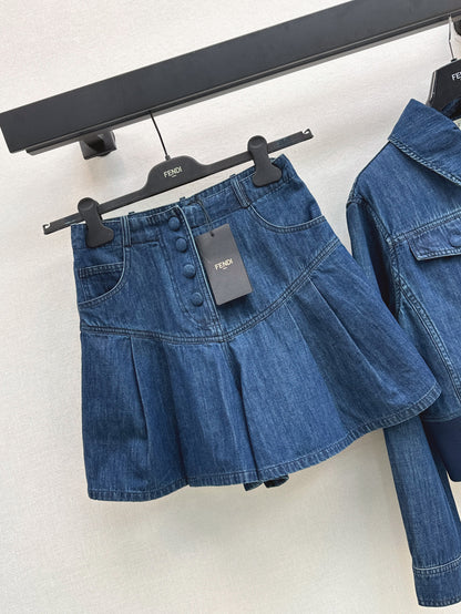 Fend 25fw denim skort