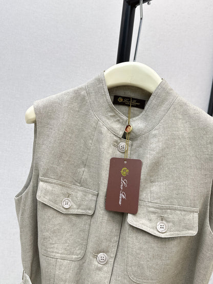 Loro 25ss Linen vest