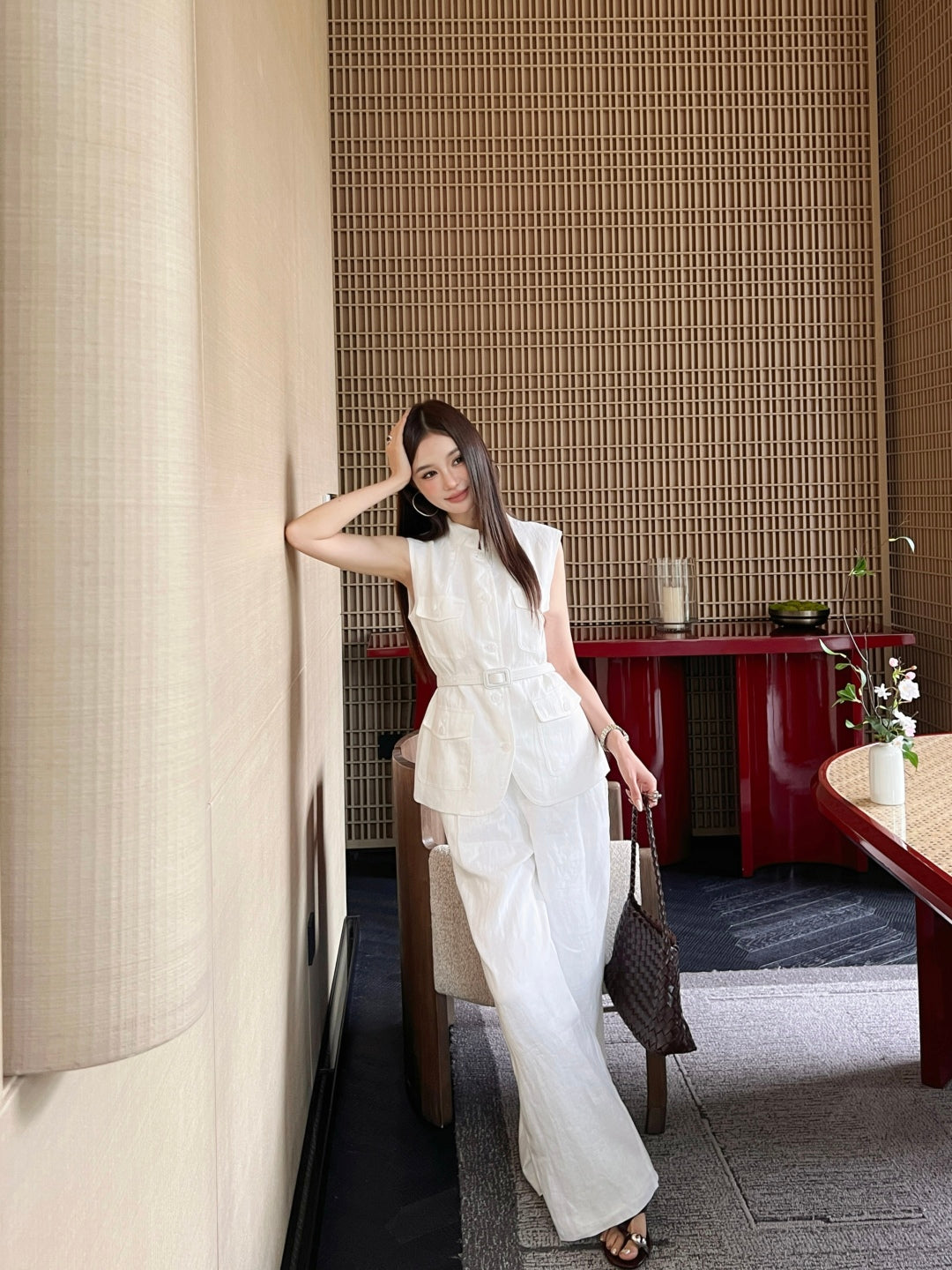 Loro 25ss Linen vest