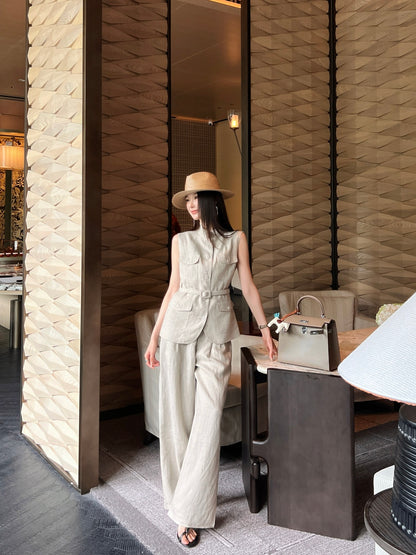 Loro 25ss Linen vest