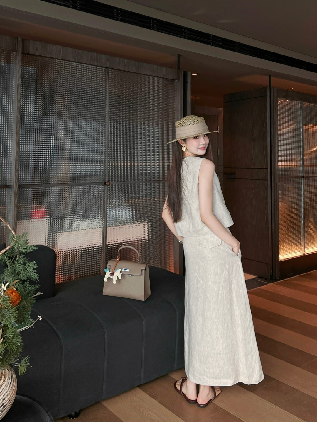 Loe 25ss linen suit