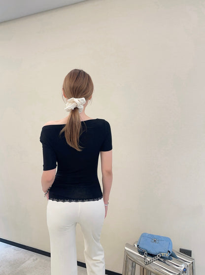 Saint lau 25ss lace shirt