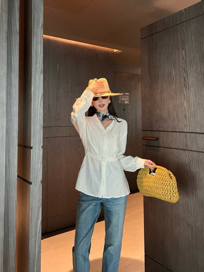 Loe 25fw linen shirt