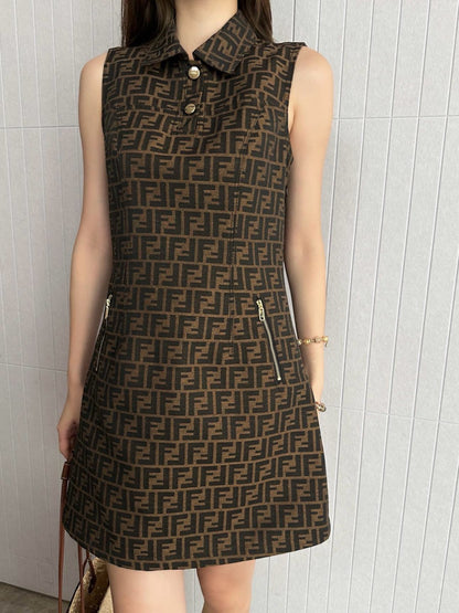 Fend 25ss jacquard dress
