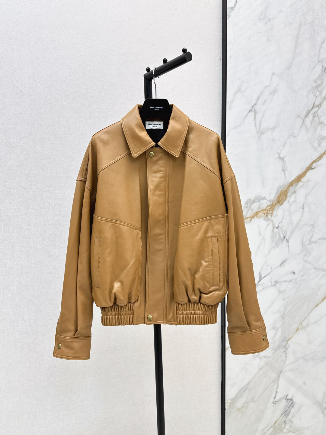 Saint lau 25fw leather jacket