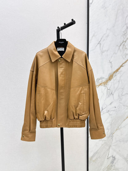 Saint lau 25fw leather jacket