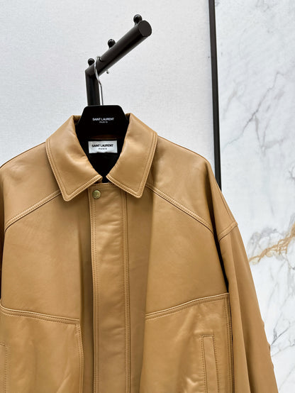Saint lau 25fw leather jacket