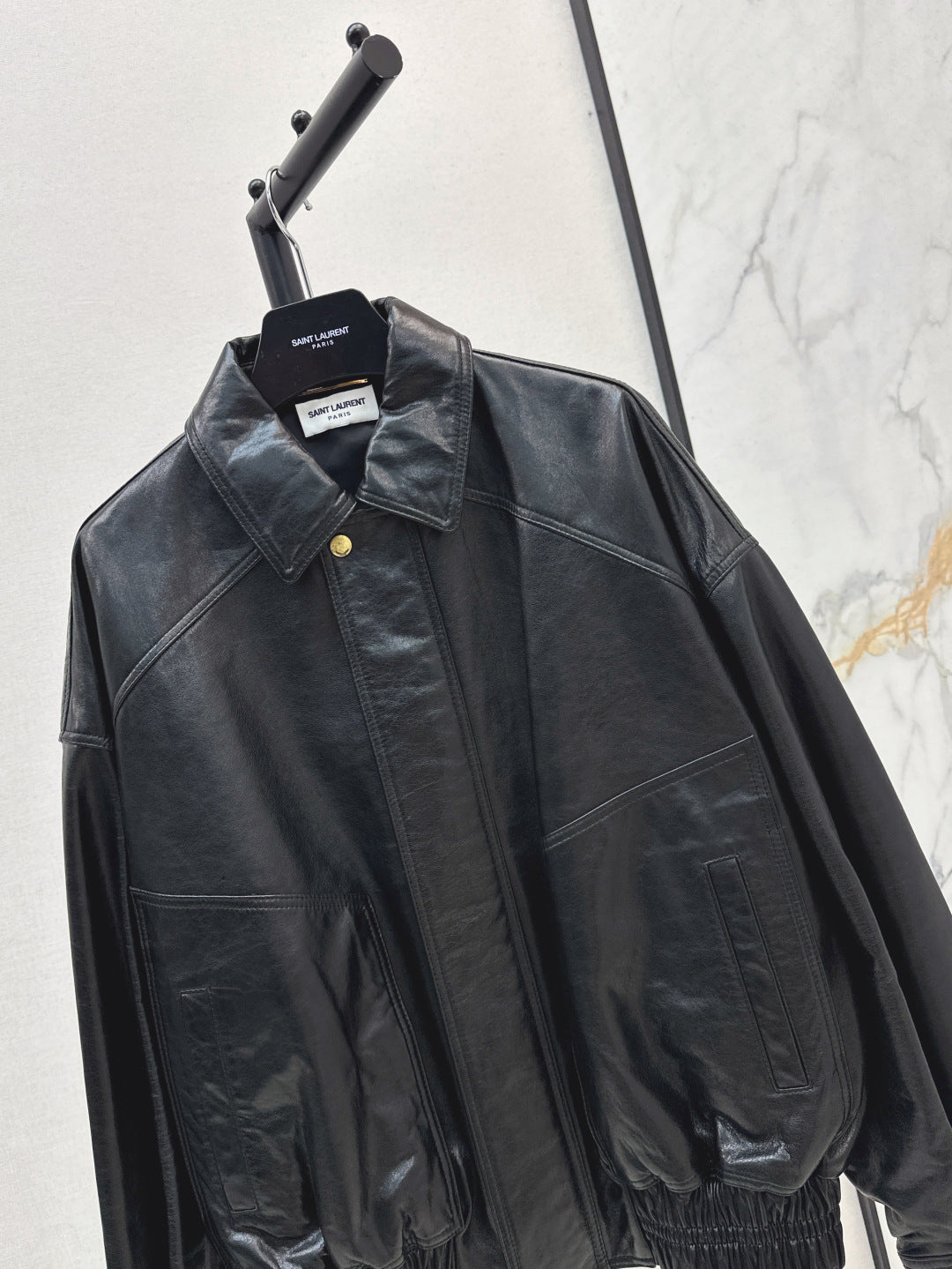 Saint lau 25fw leather jacket