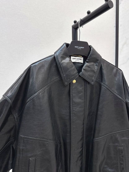 Saint lau 25fw leather jacket