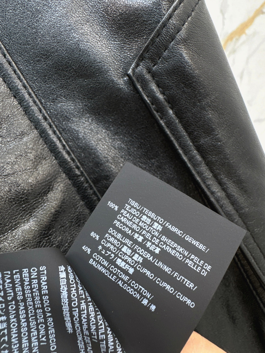 Saint lau 25fw leather jacket