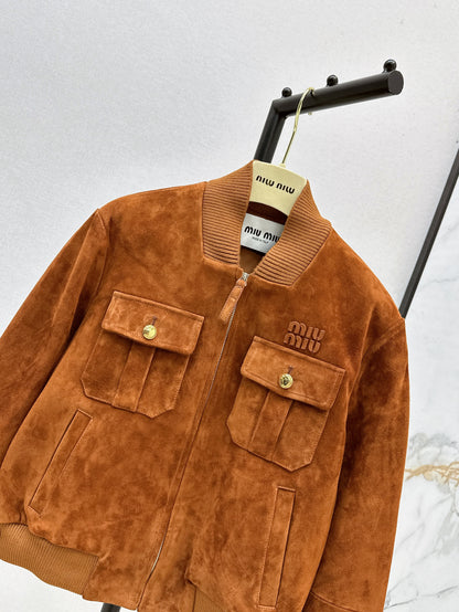 Miu 25fw suede jacket