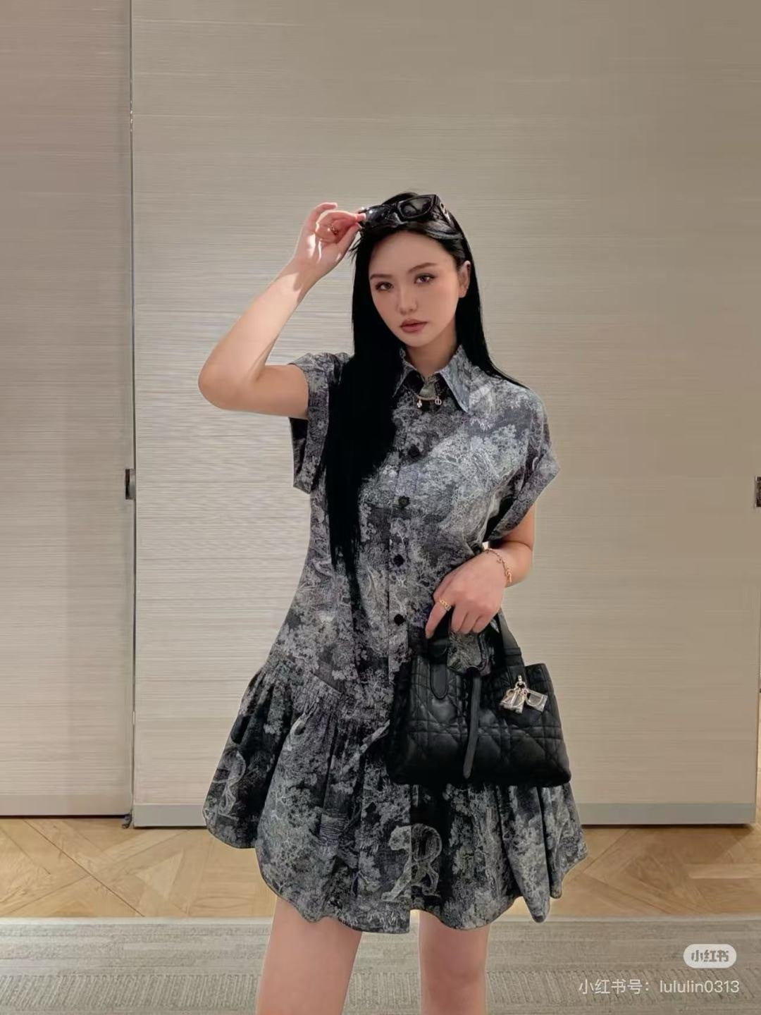 CD 25ss printed dress