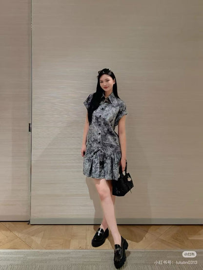 CD 25ss printed dress