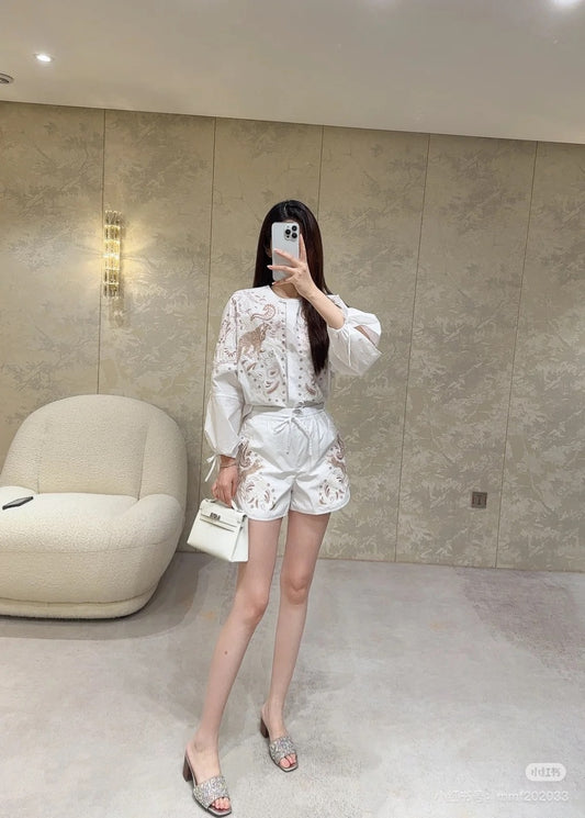 Herm 25fw embroidered suit