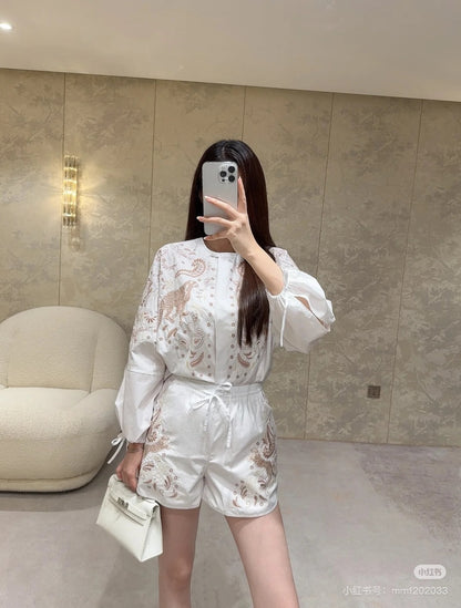 Herm 25fw embroidered suit