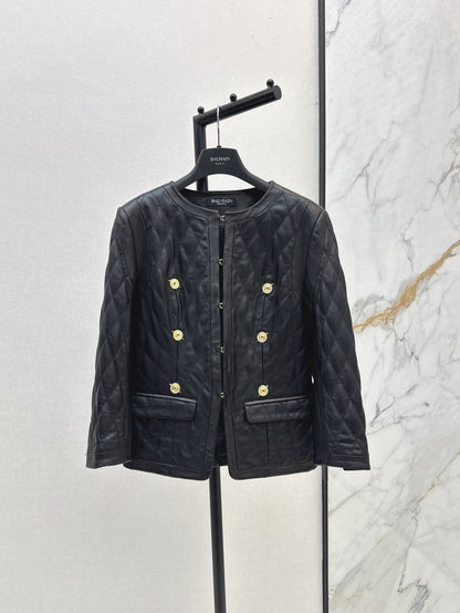 Bal 25fw leather jacket