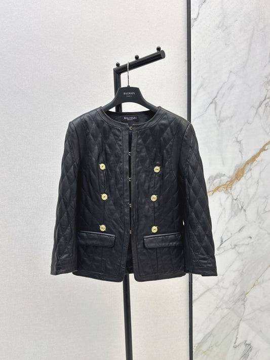 Bal 25fw leather jacket