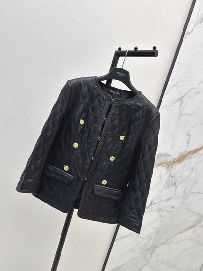 Bal 25fw leather jacket