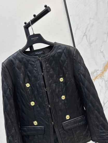 Bal 25fw leather jacket