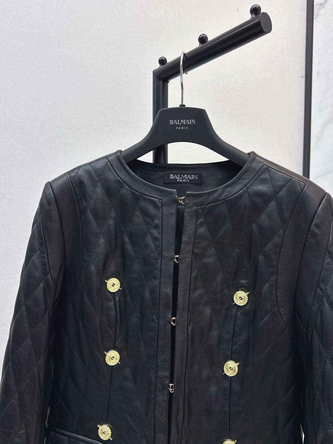 Bal 25fw leather jacket
