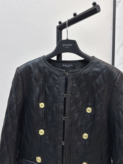 Bal 25fw leather jacket