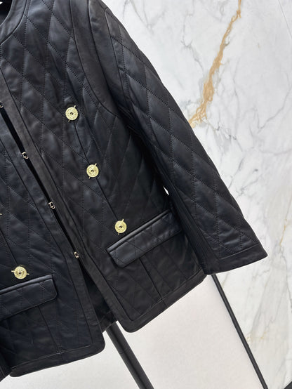 Bal 25fw leather jacket