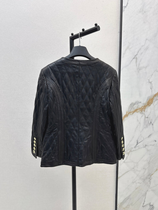 Bal 25fw leather jacket