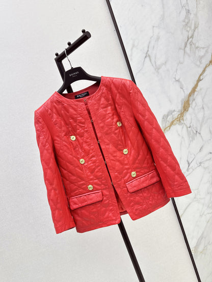 Bal 25fw leather jacket