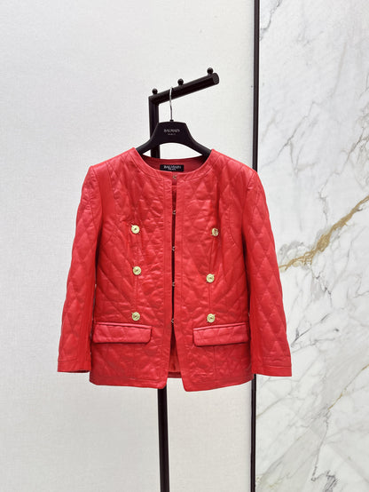 Bal 25fw leather jacket