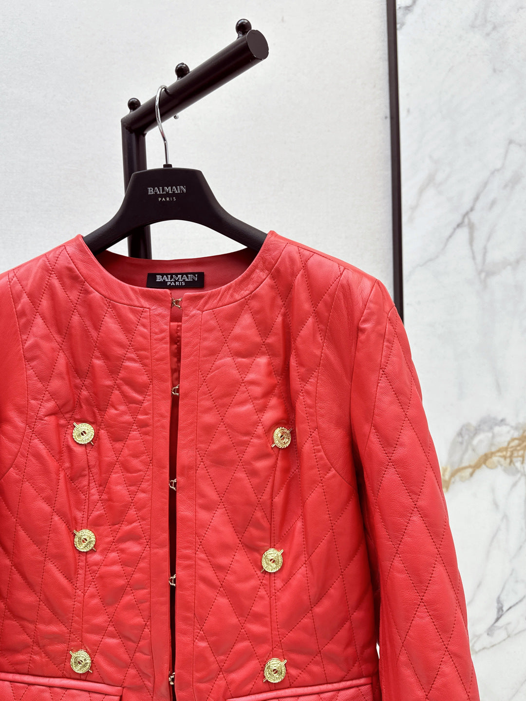 Bal 25fw leather jacket
