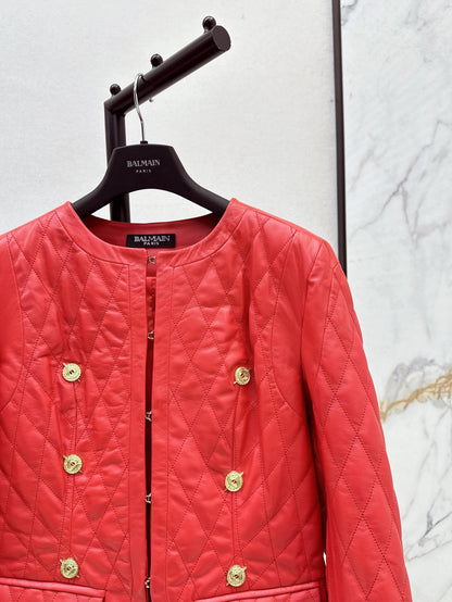Bal 25fw leather jacket
