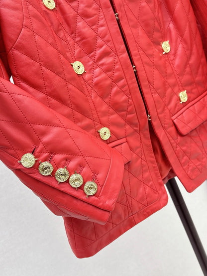 Bal 25fw leather jacket